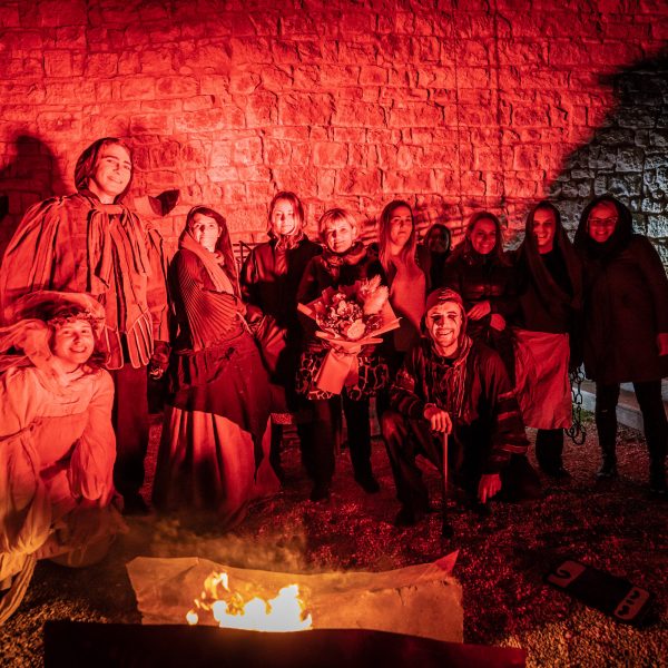 Studio11_ManuelaHrvatinSurroundedByThePerformersOfNightGhostStories ©Studio 11, The Instra Inspirit cast of the Night Ghost Stories surround Manuela Hrvatin, IE’s Country Coordinator Croatia