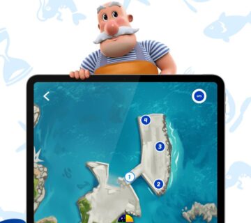 The RibAR app and self-guided tour leaflet, Images: Ližnjan County Tourism Board