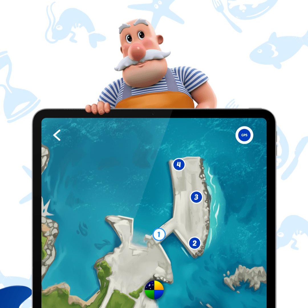 The RibAR app and self-guided tour leaflet, Images: Ližnjan County Tourism Board