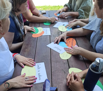 One of the exercises from the test run in Rogatec, Image Janja Sivec