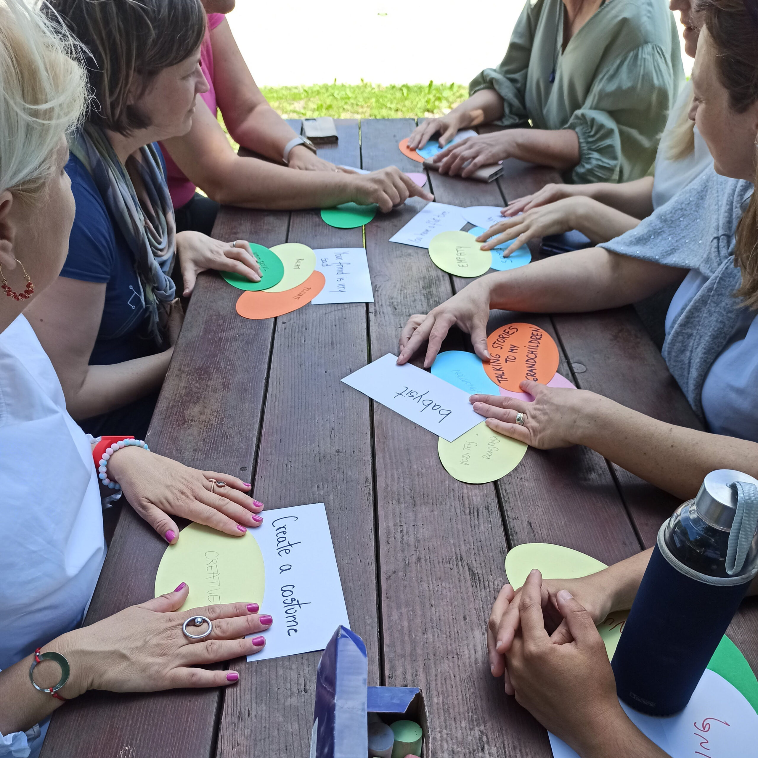 One of the exercises from the test run in Rogatec, Image Janja Sivec